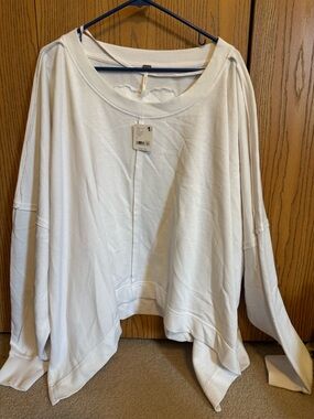 Free People Daisy Oversize Cotton Blend Sweatshirt